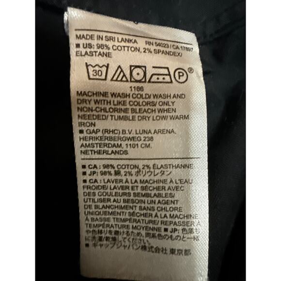 Banana Republic Women's Black Tailored Fit Button Down Long Sleeve Shirt Top 0 - Picture 4 of 4